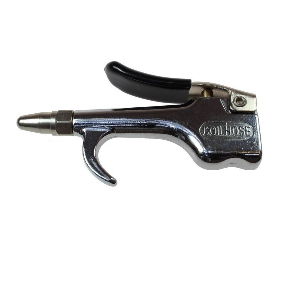 600V-S COILHOSE BLOW GUN 1/4" NPT 150PSI HI VOL SAFTY NOZZLE THUMB LEVER, HIGH VOLUME SAFETY